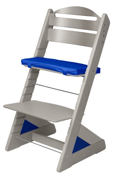 Dětská rostoucí židle Jitro Plus šedá Barva volitelného klínu.: Modrá