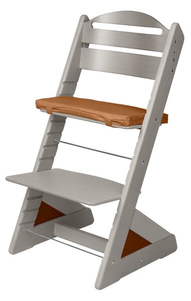 Dětská rostoucí židle Jitro Plus šedá Barva volitelného klínu.: Ořech