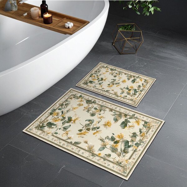 Béžové koupelnové předložky v sadě 2 ks 60x100 cm – Foutastic