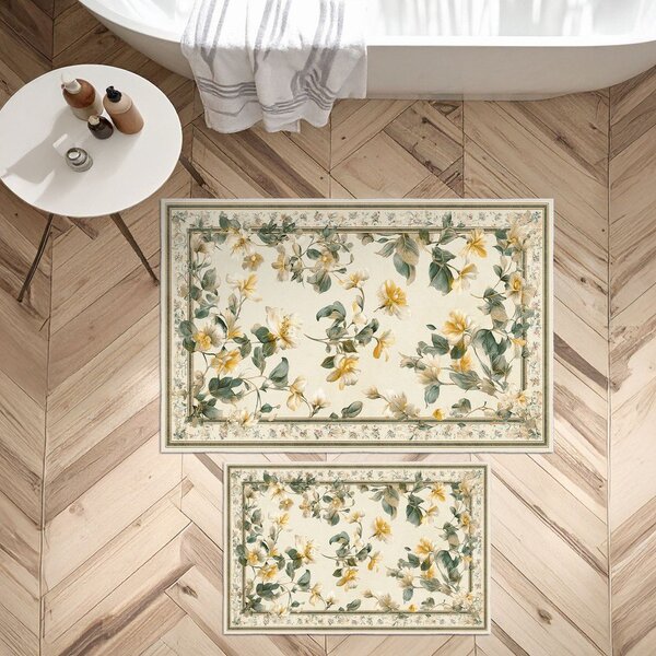 Béžové koupelnové předložky v sadě 2 ks 60x100 cm – Foutastic