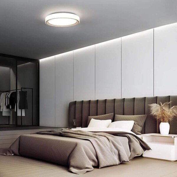 Solight WO8015 FLOCO - LED RGB stropní svítidlo stmívatelné dálkovým ovladačem, Ø 39,5cm, 36W, 3000-6500K + RGB (Stropní bílé svítidlo s dálkovým ovladačem)