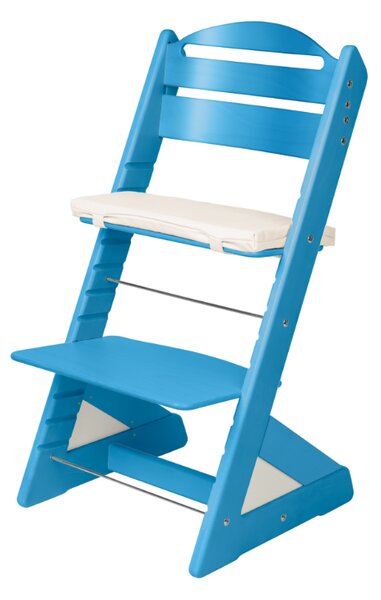 Dětská rostoucí židle Jitro Plus světlemodrá Barva volitelného klínu.: Bílá