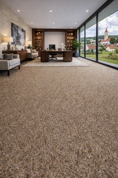 Beaulieu International Group, Metrážový koberec New Orleans 770 s podkladem resine, zátěžový, na míru, šíře 4m, hnědá, resine, chodba / předsíň