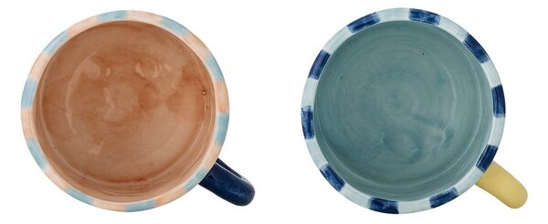 Modré/růžové keramické hrnky v sadě 2 ks 250 ml Phoenix – Bloomingville