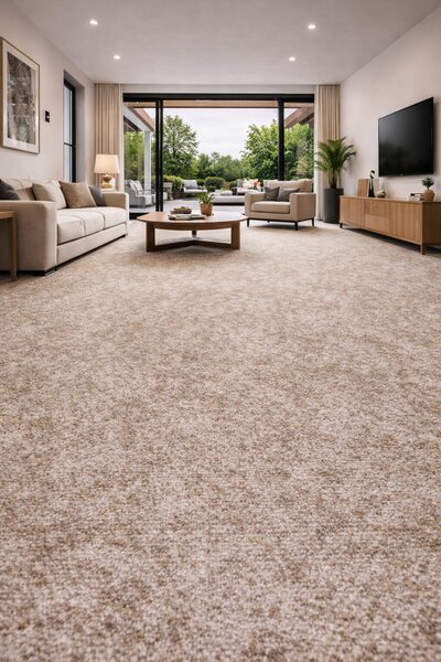 Spoltex, Metrážový koberec Milano 34 béžový, na míru, šíře 4m,5m, béžová, filc, dětský pokoj