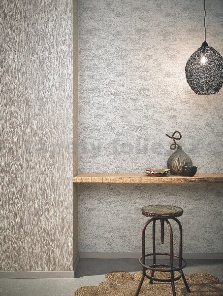 Vliesové tapety na zeď Sand and Stones 32508, moderní stěrka šedohnědá s metalickými odlesky a strukturou, rozměr 10,05 m x 0,53 m, Marburg