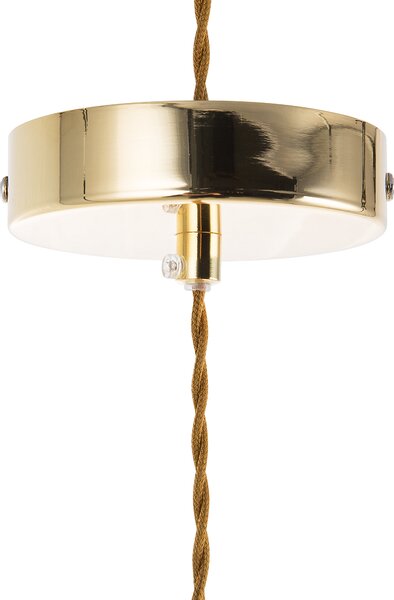 Sada 2 závěsných lamp ANZA Sklo Zlatá