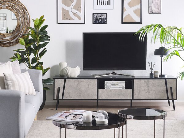 TV stolek BLACKPOOL Šedý betonový efekt