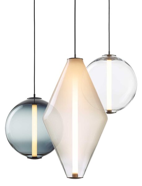 Bomma Buoy LED skleněné závěsné svítidlo KouleBíláČerná