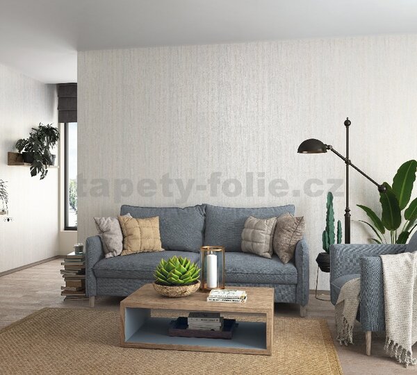 Vliesové tapety na zeď Hailey 82227, rozměr 10,05 m x 0,53 m, vertikální stěrka bílá s třpytkami, NOVAMUR 6793-10