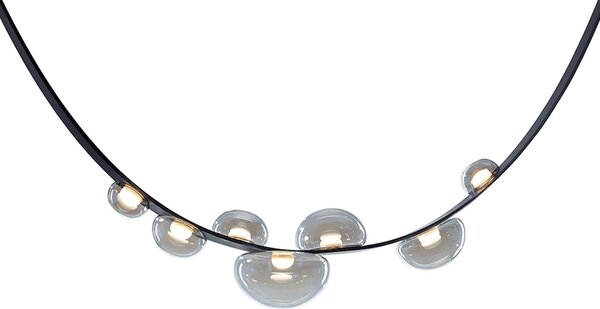 Bomma Dew Drops LED skleněné závěsné svítidlo Veganská kůžeDALI