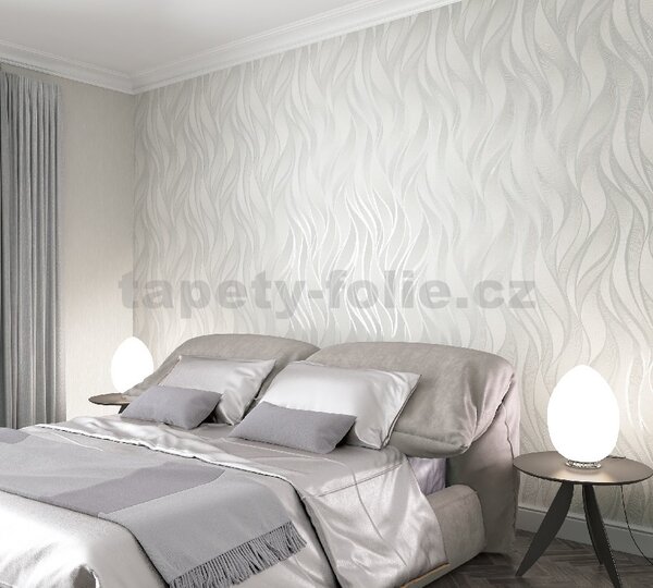 Vliesové tapety na zeď Hailey 82234, rozměr 10,05 m x 0,53 m, vlnovky stříbrno-hnědé, NOVAMUR 6794-40
