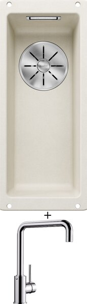 SET Blanco SUBLINE 160-U bílá soft 526802 + Blanco MILI chrom 519413