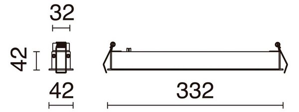 Indeluz Sigma M Trim LED zápustné liniové svítidlo 2700KŠedá