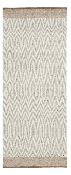 Béžový oboustranný/ručně tkaný vlněný běhoun 80x200 cm Nifelia – Kave Home
