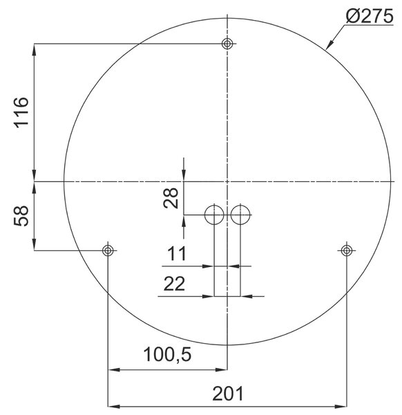 OSMONT DEL53316 DELIA 1 stropní/nástěnné plastové svítidlo IP54 3000 K 18W LED