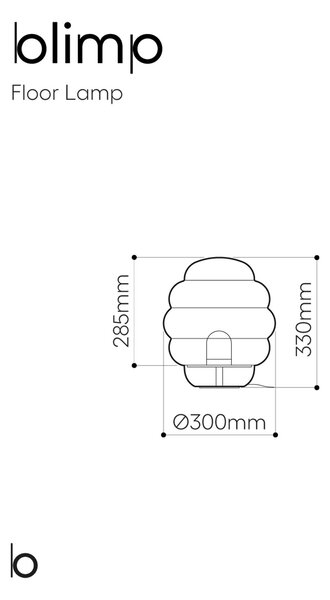 Bomma Blimp LED skleněné stojací svítidlo SJantarováTRIAC