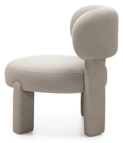 Hector Designové křeslo Falone boucle šedo-béžové