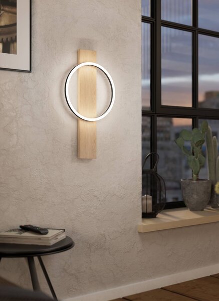 Nástěnné LED svítidlo BOYAL 1 světlé dřevo
