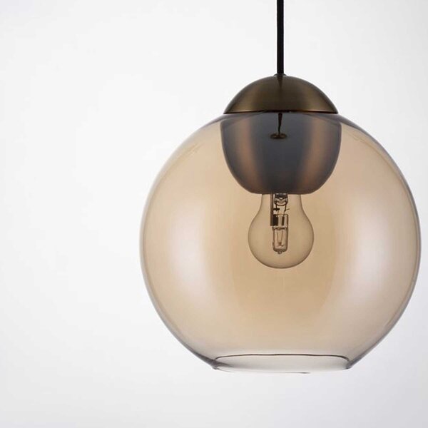 Nova Luce Midori E27 závěsné skleněné svítidlo Modrá