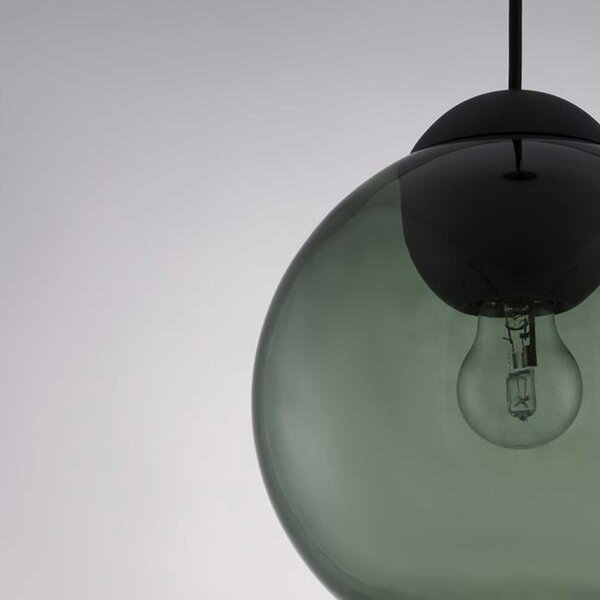 Nova Luce Midori E27 závěsné skleněné svítidlo Modrá