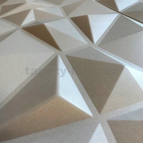 3D panel 0006, rozměr 50 cm x 50 cm, DIAMANT stříbrný, IMPOL TRADE