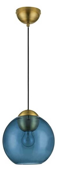 Nova Luce Midori E27 závěsné skleněné svítidlo Modrá