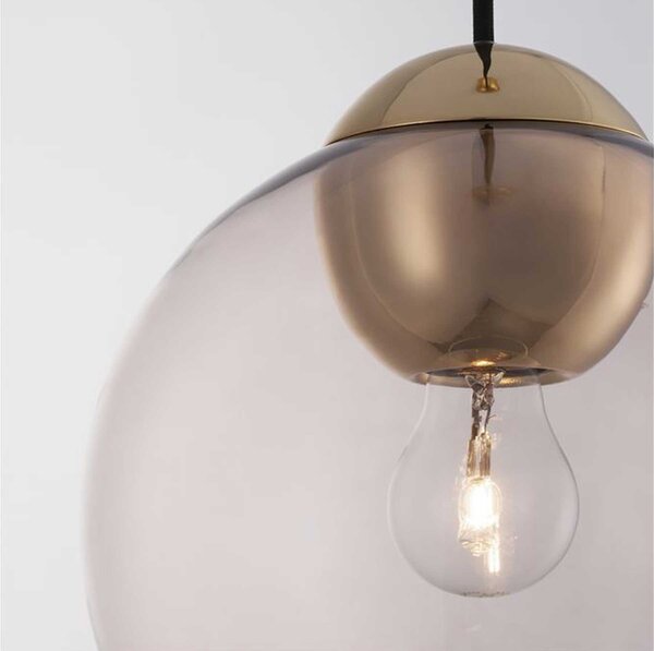 Nova Luce Midori E27 závěsné skleněné svítidlo Modrá