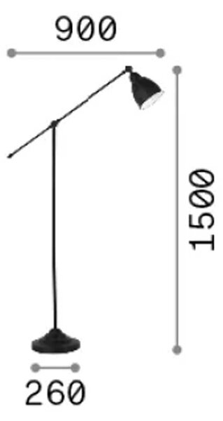 Ideal lux Newton E27 stojací svítidlo Niklová