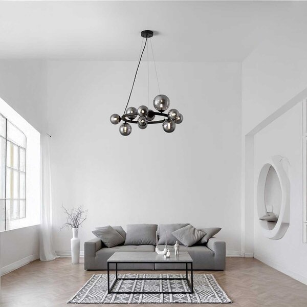 Nova Luce Odillia G9 závěsný kruhový lustr Bílá