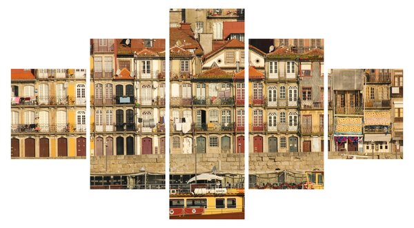Obraz - Nábřežní čtvrť, Portugalsko (125x70 cm)