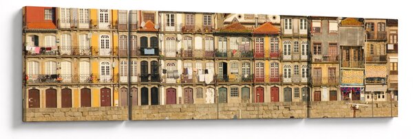 Obraz - Nábřežní čtvrť, Portugalsko (170x50 cm)