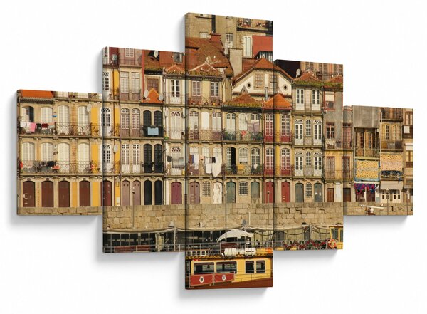 Obraz - Nábřežní čtvrť, Portugalsko (125x70 cm)
