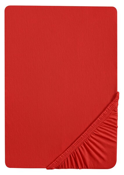 Biberna Žerzejové napínací prostěradlo (140-160 x 200 cm, červená) (100226989018)
