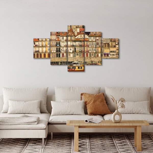 Obraz - Nábřežní čtvrť, Portugalsko (125x70 cm)