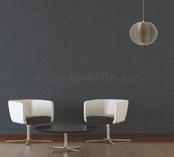 Vliesové tapety na zeď IMPOL Metropolitan Stories 37866-5, rozměr 10,05 m x 0,53 m, malý vzor na metalicky tmavě šedém podkladu, A.S.Création