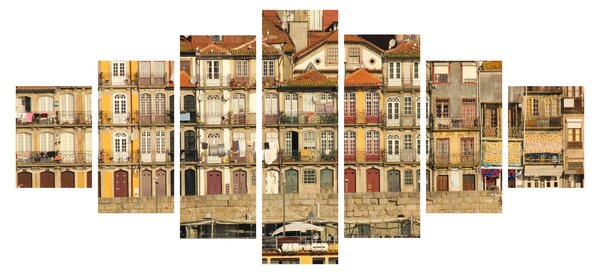 Obraz - Nábřežní čtvrť, Portugalsko (210x100 cm)