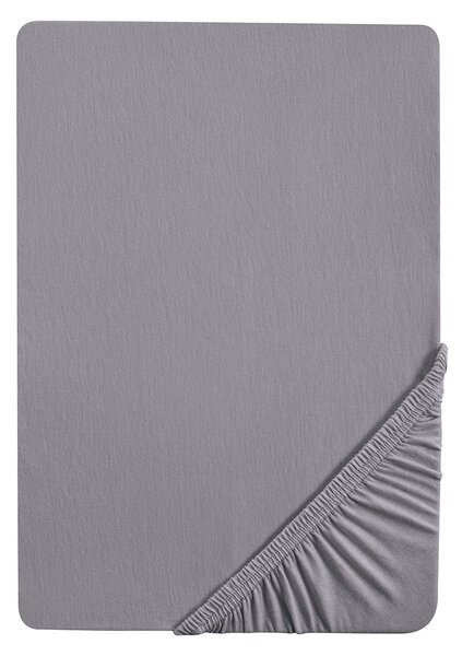 Biberna Žerzejové napínací prostěradlo (140-160 x 200 cm, stříbrnošedá) (100226989009)