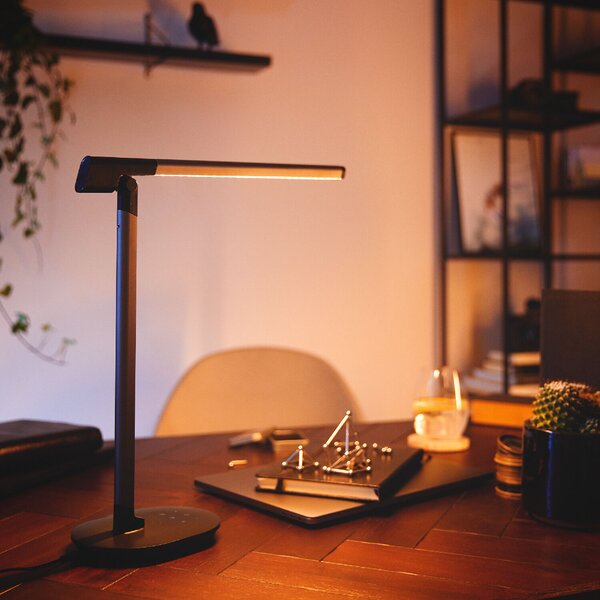 Sword stolní LED lampa 1x14W 450lm 2700/4000/6500K IP20 USB, krokové stmívání, šedá