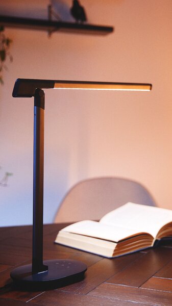 Sword stolní LED lampa 1x14W 450lm 2700/4000/6500K IP20 USB, krokové stmívání, šedá