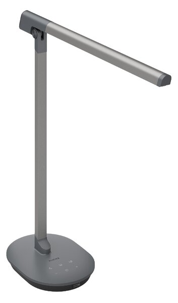 Sword stolní LED lampa 1x14W 450lm 2700/4000/6500K IP20 USB, krokové stmívání, šedá