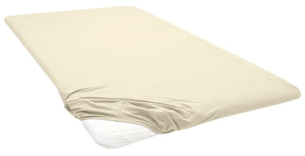 Biberna Žerzejové napínací prostěradlo na podložku na matraci (champagne, 90-100 x 200 cm) (100227070020)
