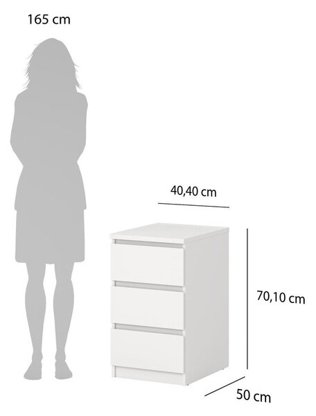 Bílý noční stolek Naia – Tvilum