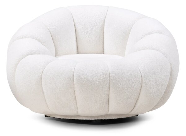 Hector Designové relaxační křeslo VENEZIA 100 cm boucle bílé