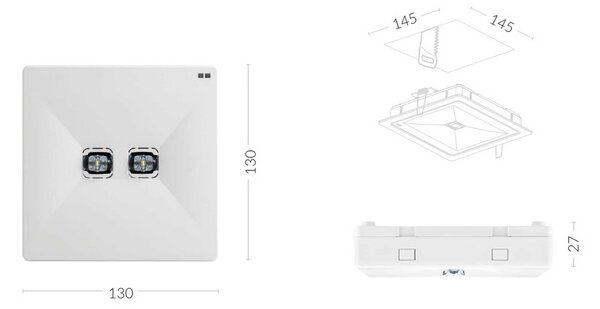 TM.ONTEC R M1 60 NM ST W LED antipanické nouzové osvětlení