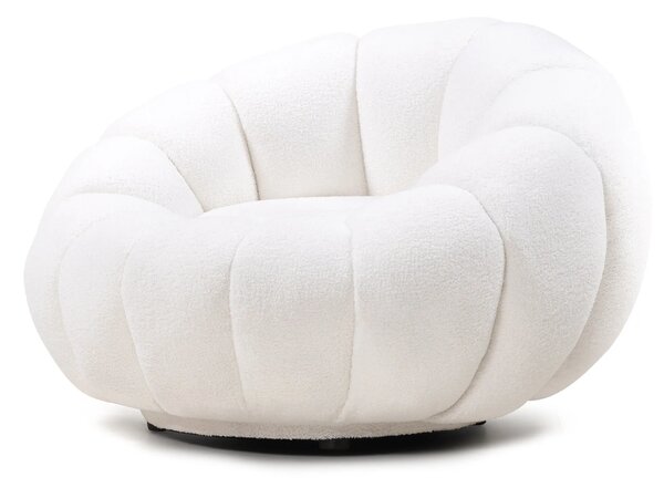 Hector Designové relaxační křeslo VENEZIA 100 cm boucle bílé