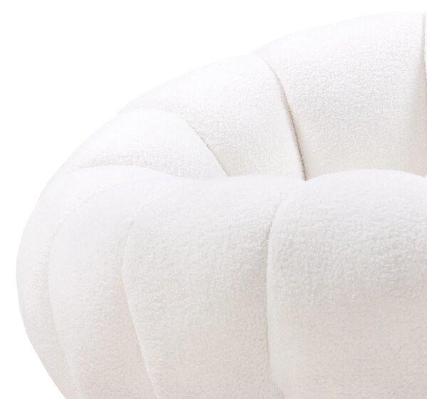 Hector Designové relaxační křeslo VENEZIA 100 cm boucle bílé