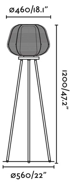 Faro Nara E27 venkovní stojací svítidlo IP65 Černá