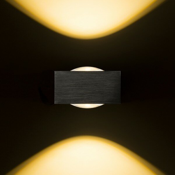 RED - DESIGN RENDL RENDL KORSO II nástěnná černý elox 230V LED 2x3W 120° IP54 3000K R12832