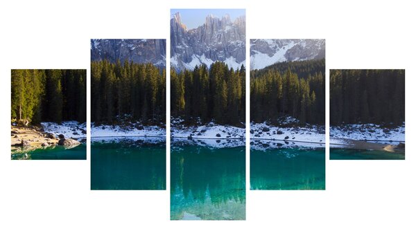 Obraz - Jezero Karersee (125x70 cm)